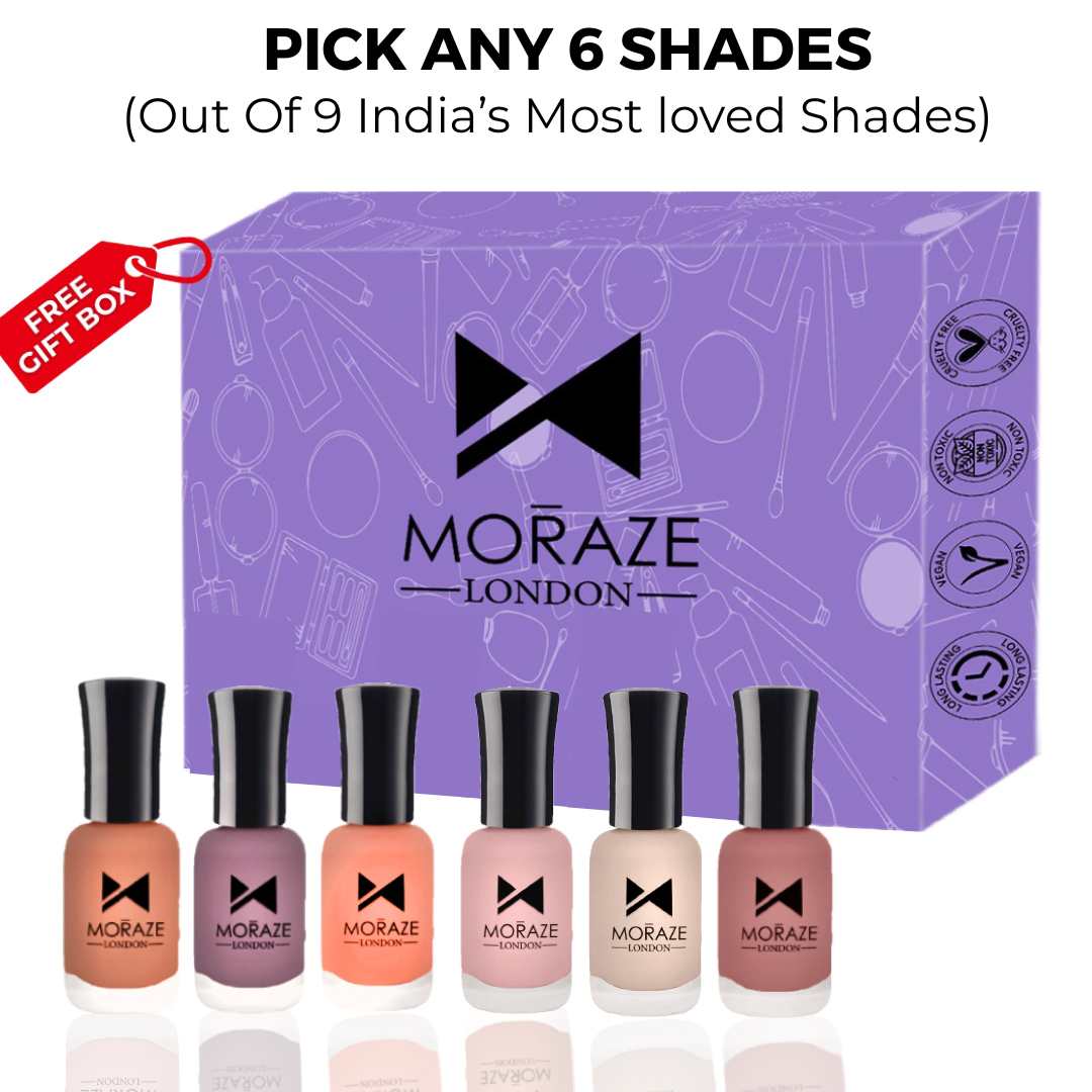 6 TRENDING NUDE NAIL POLISH KIT! mini bottle)