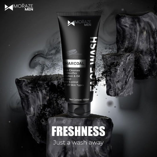 Men Activated Charcoal Face Wash - 100ML - alternate view