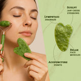 Jade Roller - Face Massager Tool with FREE Gua Sha