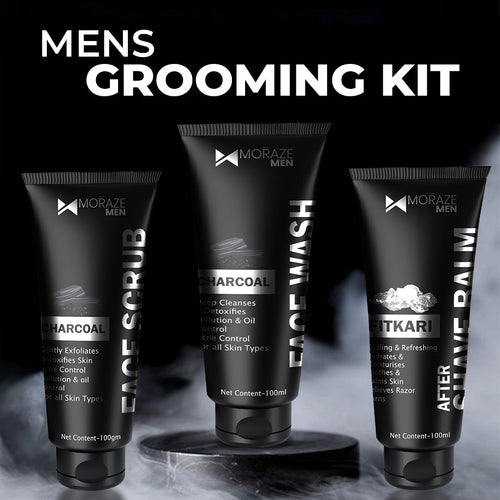 Mens Grooming Combo Kit - Face Wash, Face Scrub & After Shave Balm (100ML)