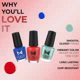 Nail Paint Pack – 10 Highly Glossy Pigmented Shades