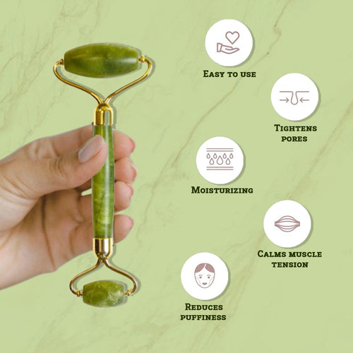 Jade Roller - Face Massager Tool with FREE Gua Sha - alternate view